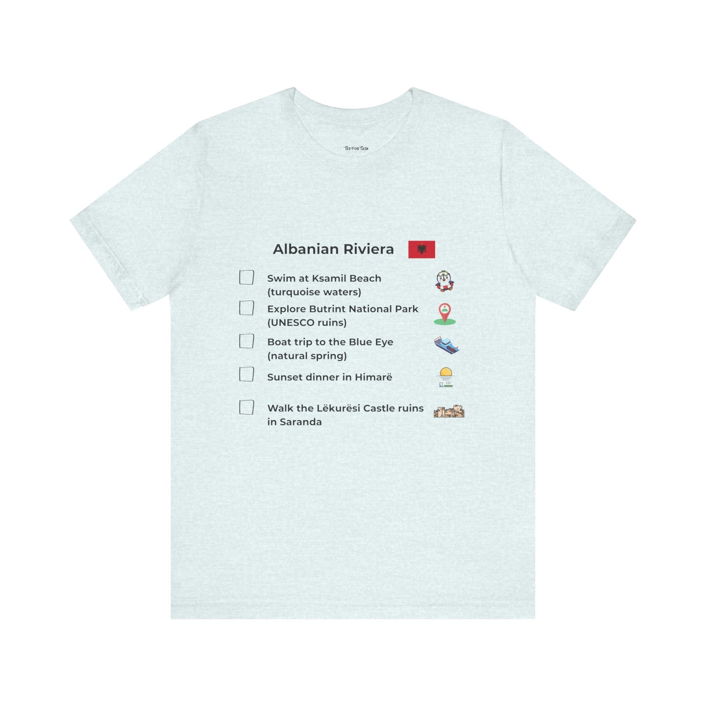 Albanian Riviera Travel Checklist T-Shirt