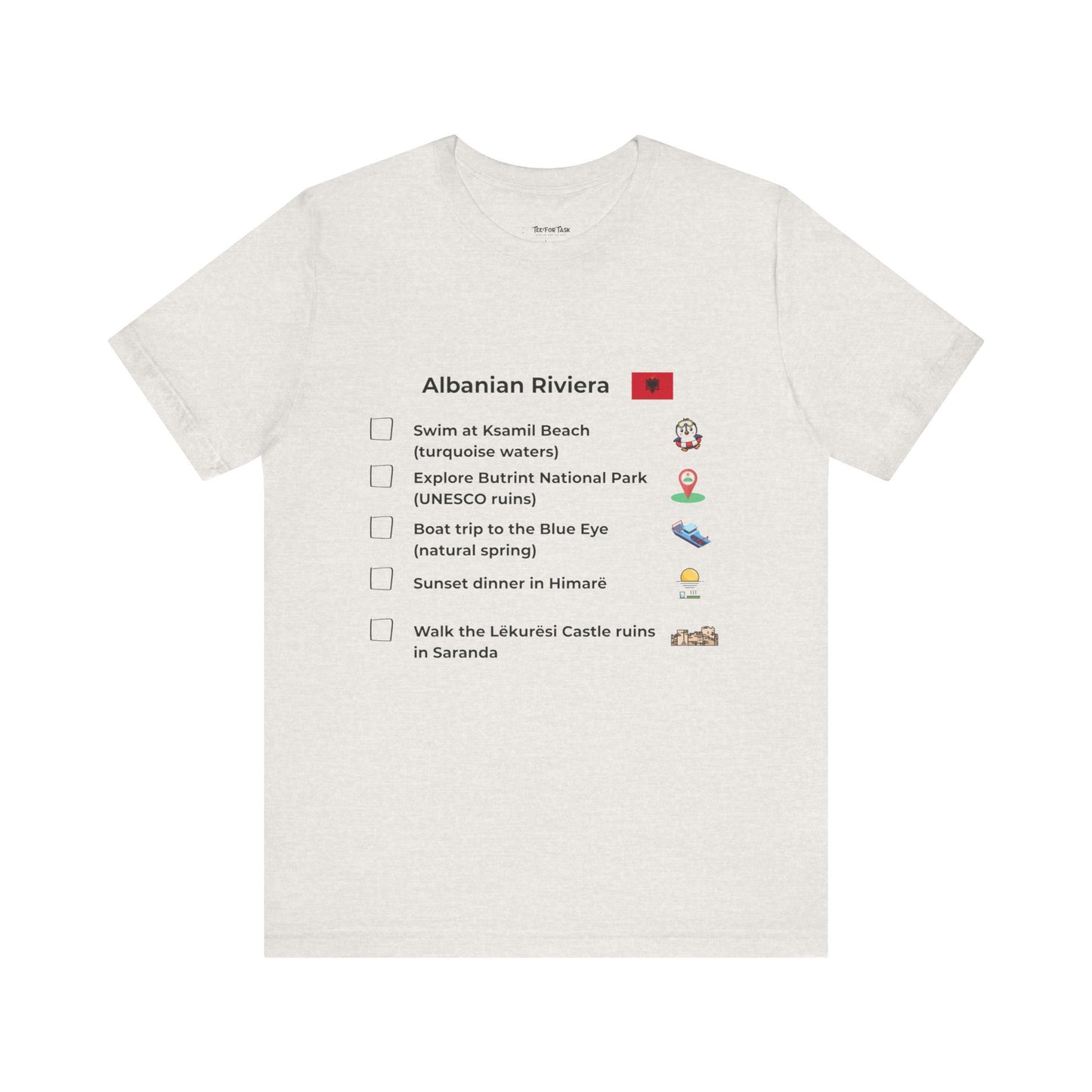 Albanian Riviera Travel Checklist T-Shirt
