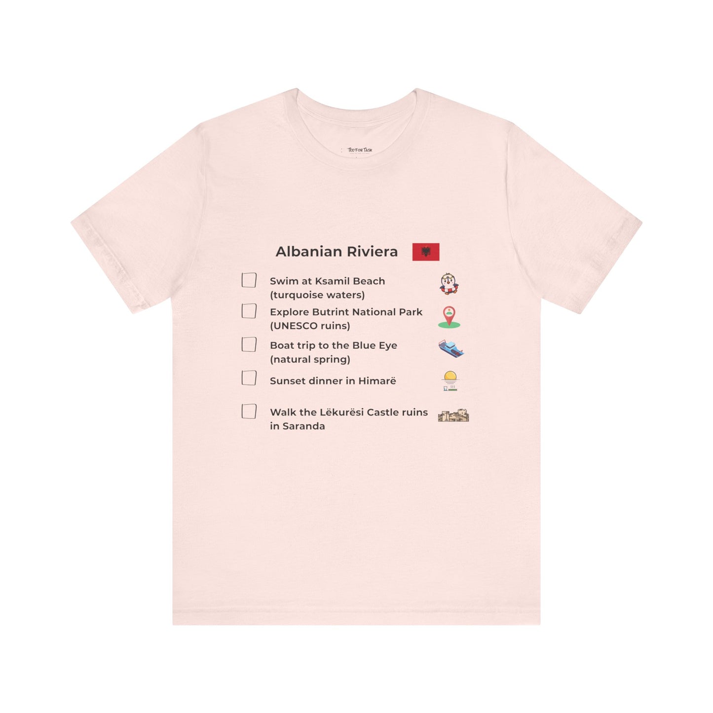 Albanian Riviera Travel Checklist T-Shirt