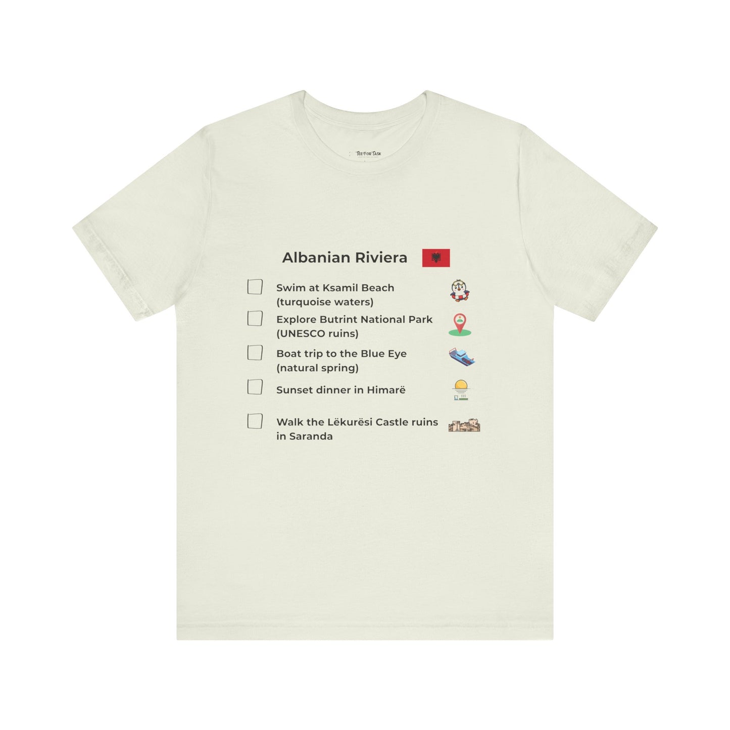 Albanian Riviera Travel Checklist T-Shirt