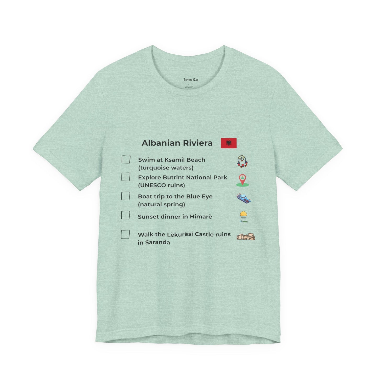 Albanian Riviera Travel Checklist T-Shirt