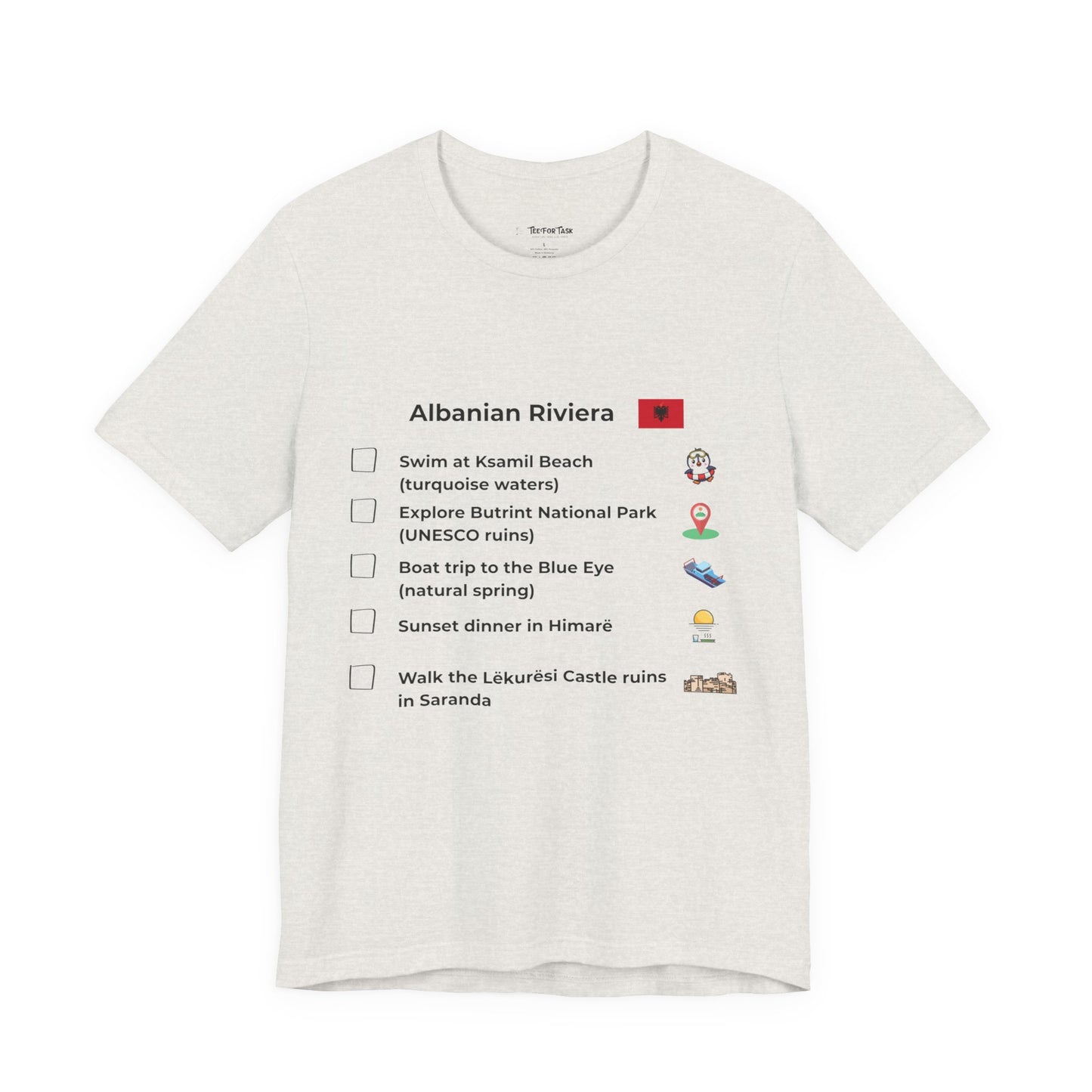 Albanian Riviera Travel Checklist T-Shirt