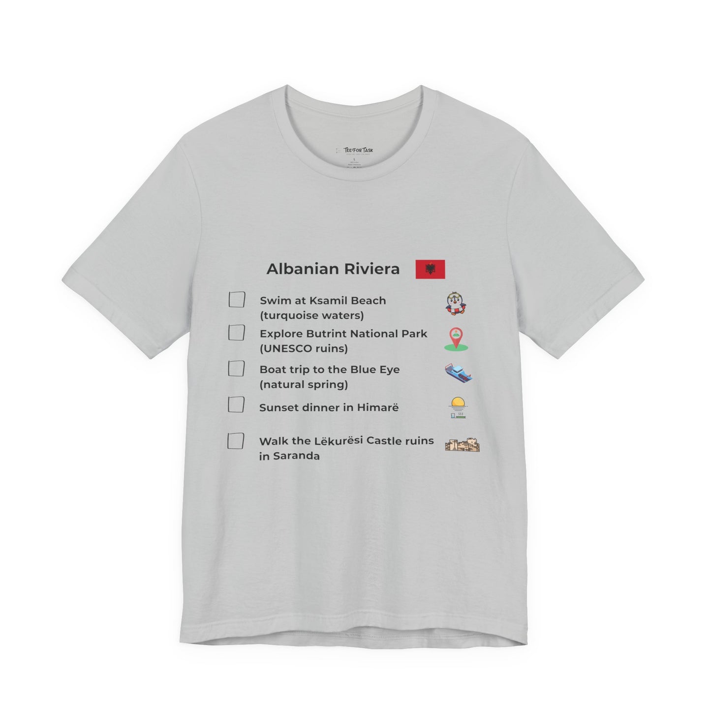 Albanian Riviera Travel Checklist T-Shirt