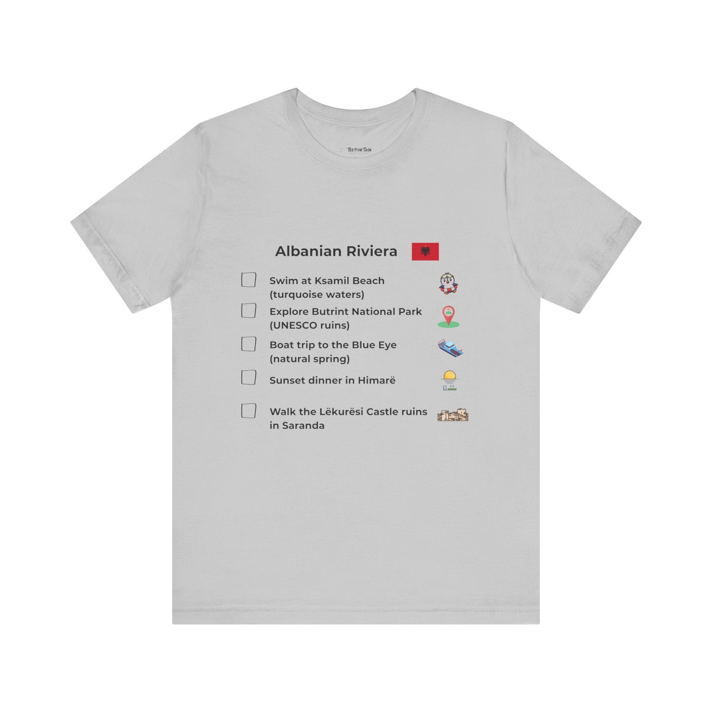 Albanian Riviera Travel Checklist T-Shirt