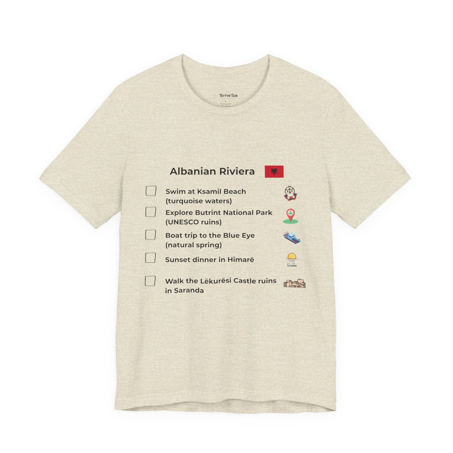 Albanian Riviera Travel Checklist T-Shirt