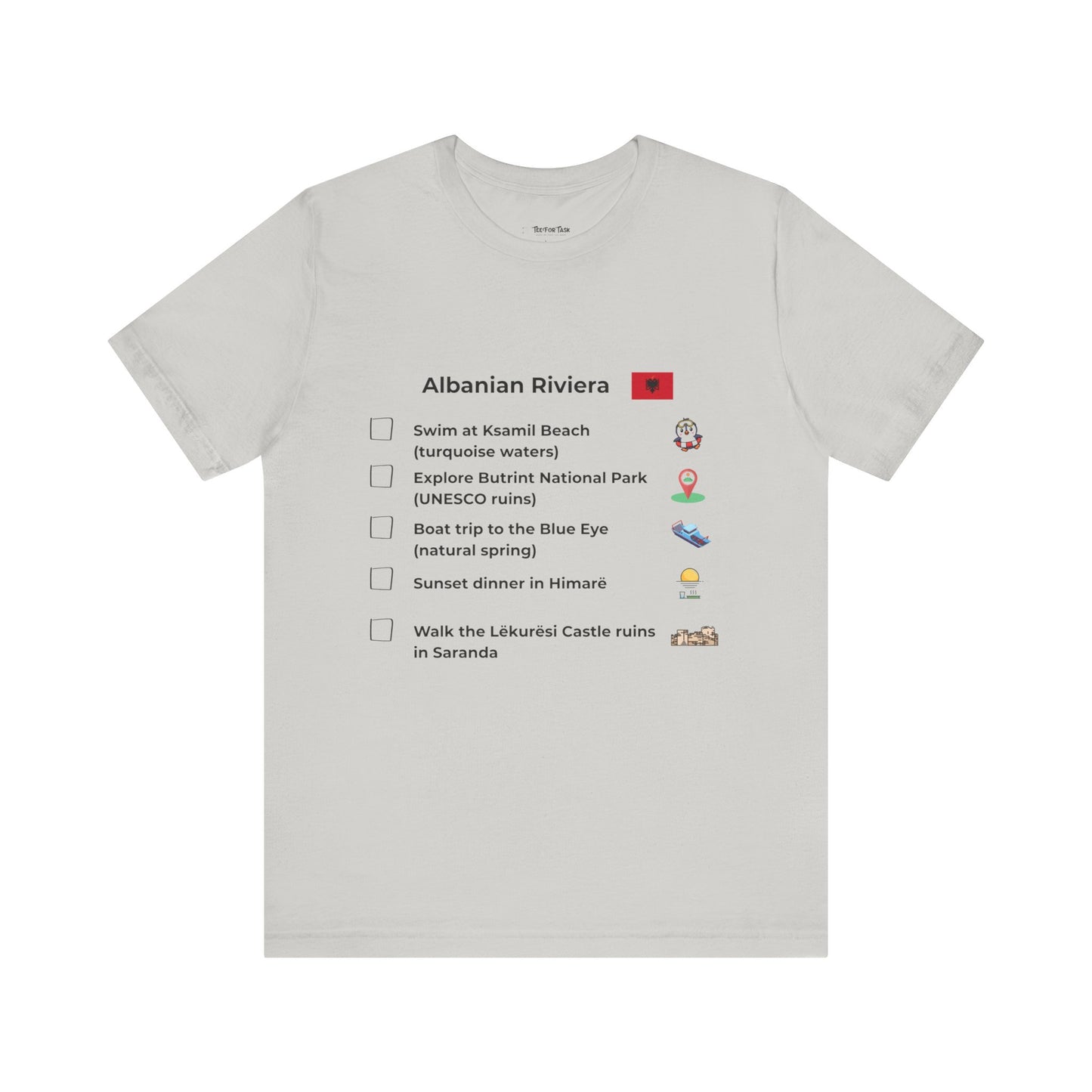Albanian Riviera Travel Checklist T-Shirt