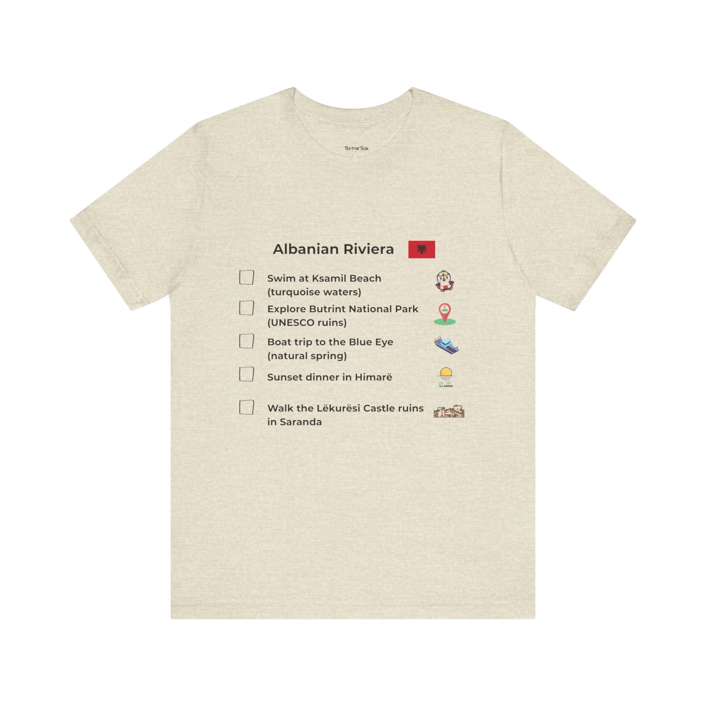 Albanian Riviera Travel Checklist T-Shirt