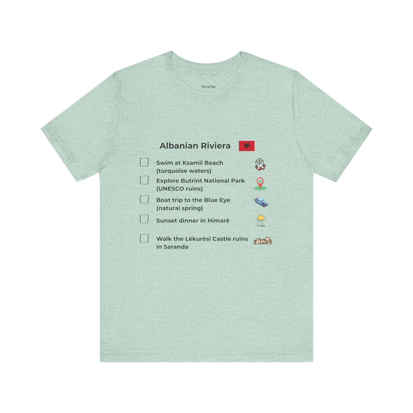 Albanian Riviera Travel Checklist T-Shirt
