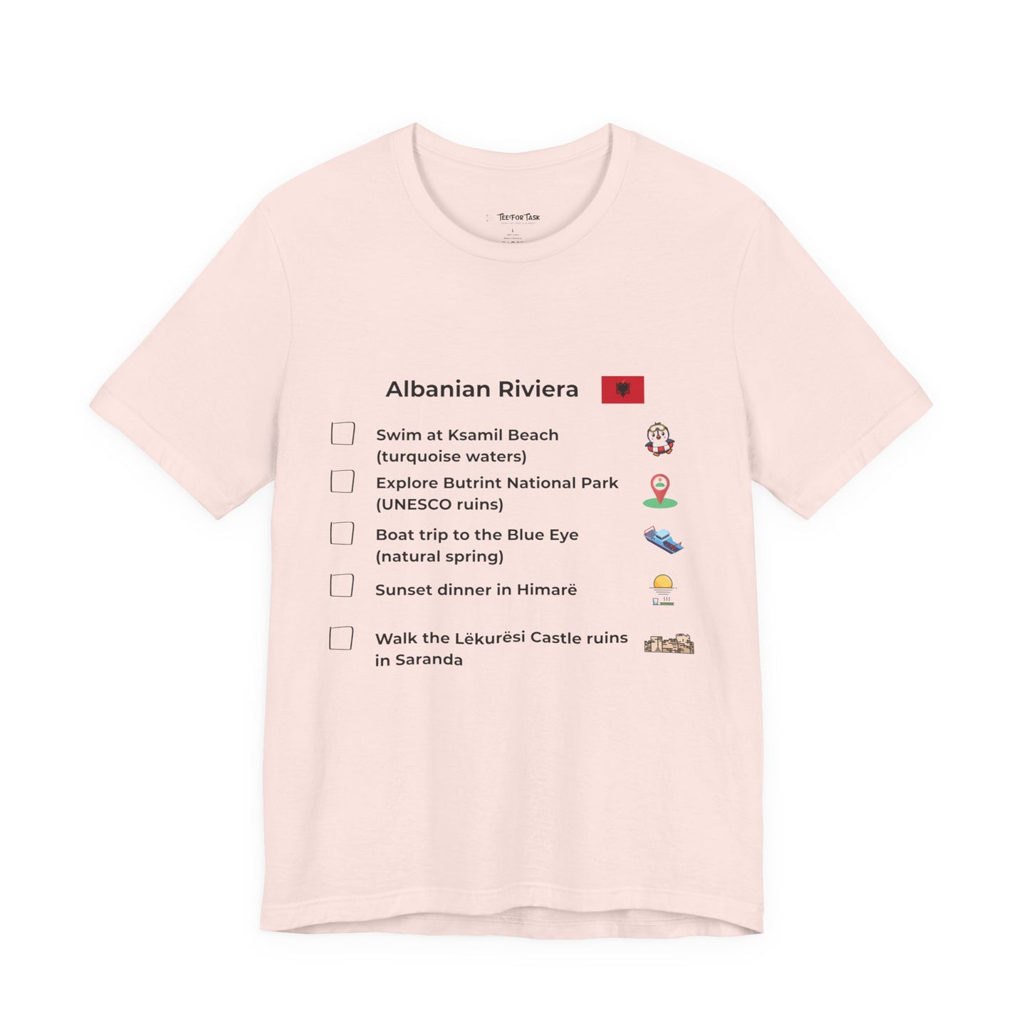 Albanian Riviera Travel Checklist T-Shirt