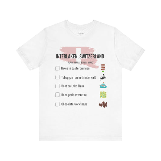 Switzerland Interlaken Adventure List Tee
