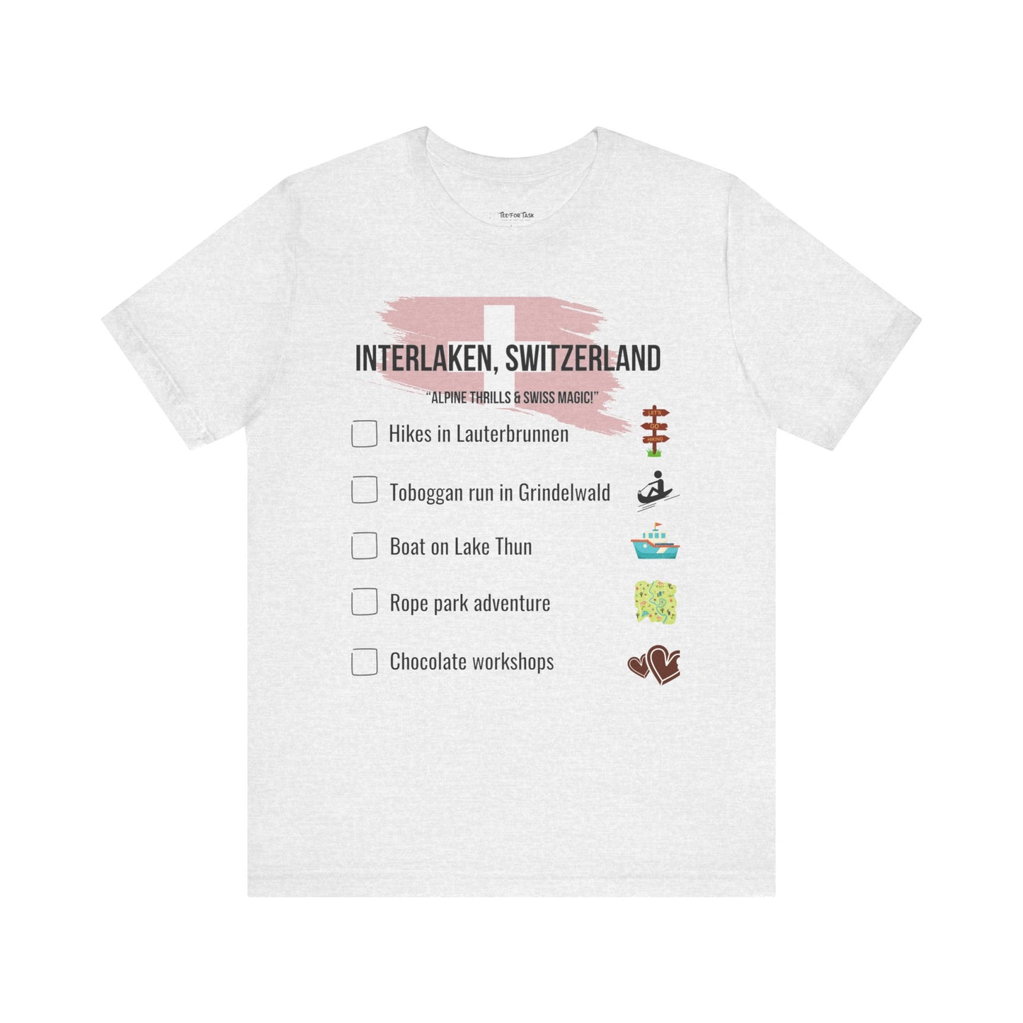 Switzerland Interlaken Adventure List Tee