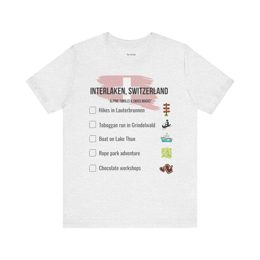 Switzerland Interlaken Adventure List Tee