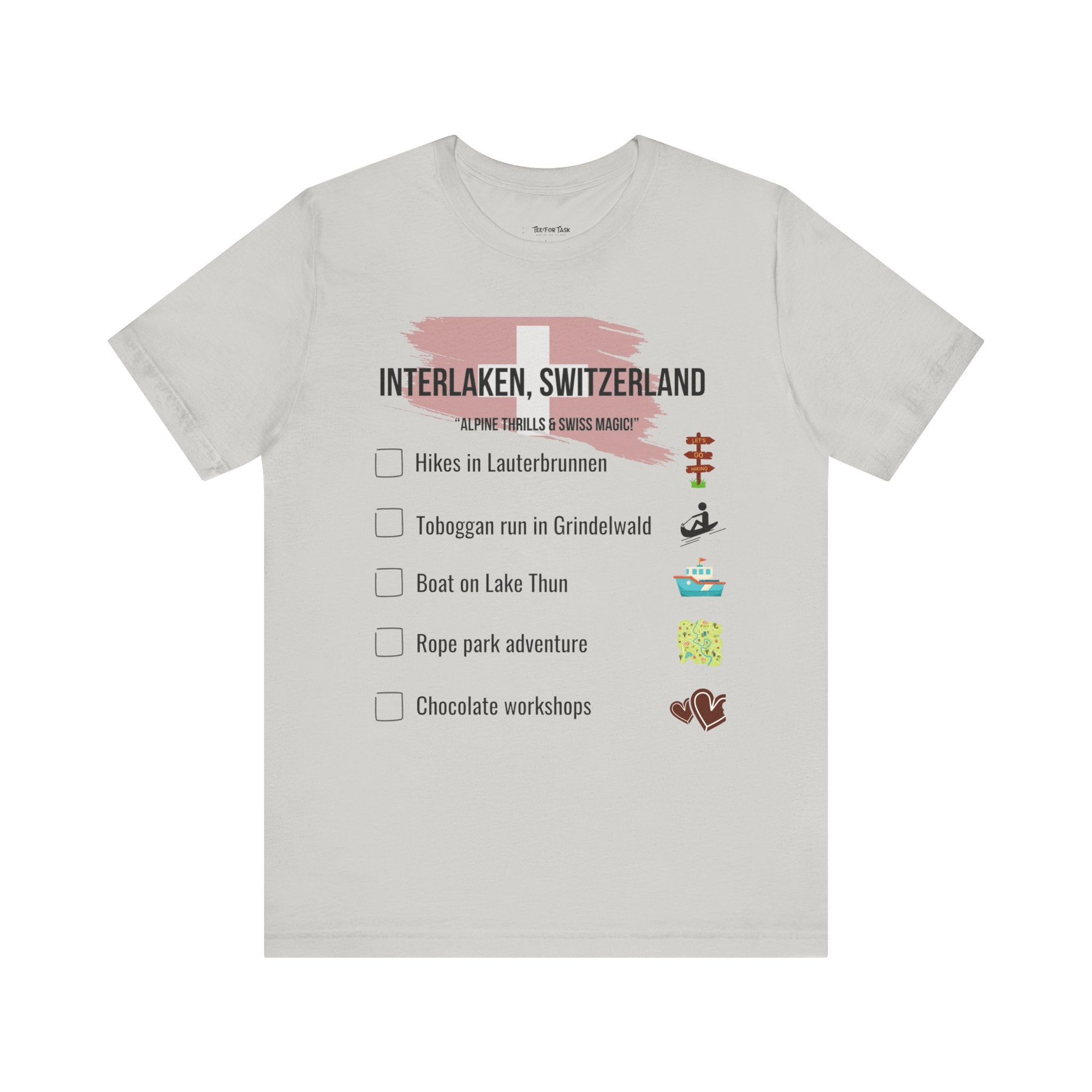 Switzerland Interlaken Adventure List Tee
