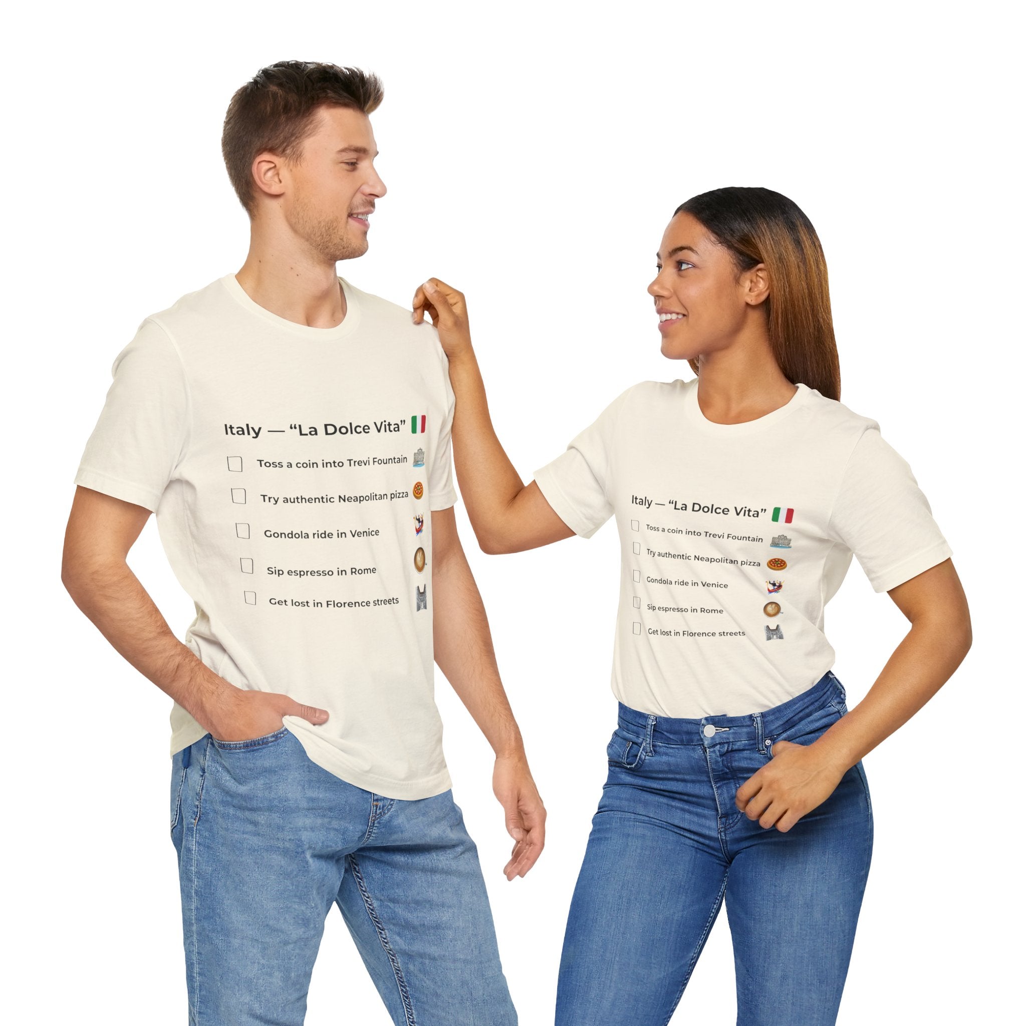 Italy “La Dolce Vita” Travel Checklist T-Shirt