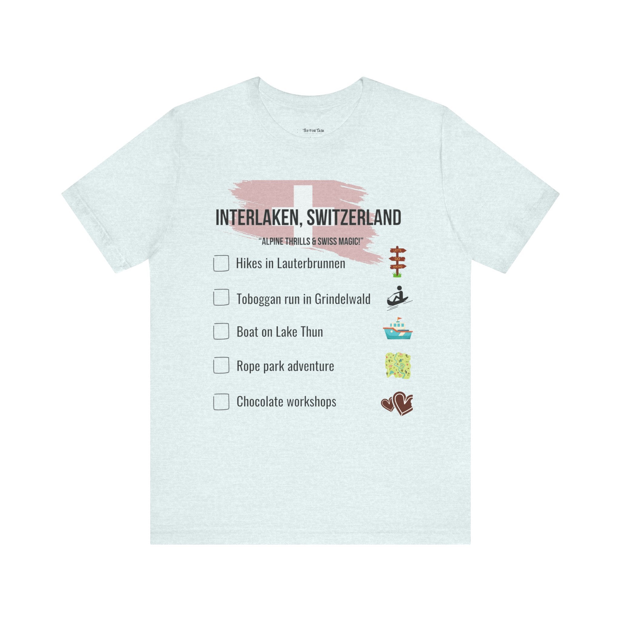 Switzerland Interlaken Adventure List Tee