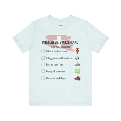 Switzerland Interlaken Adventure List Tee