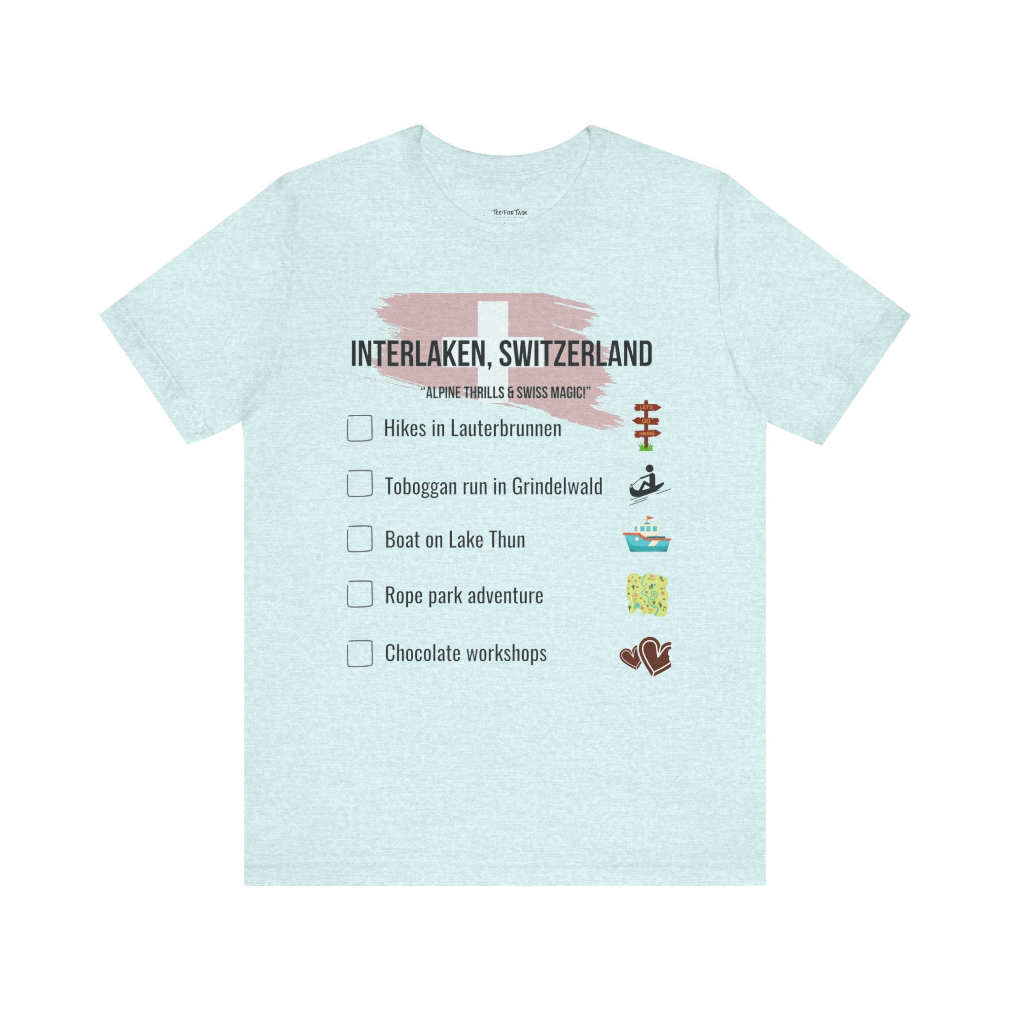 Switzerland Interlaken Adventure List Tee