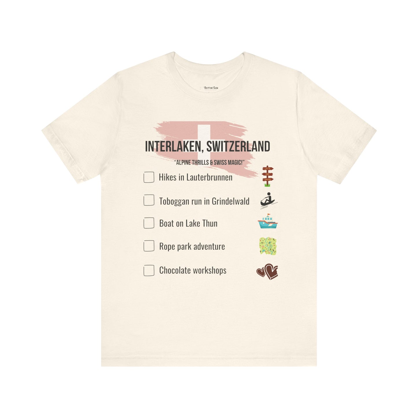 Switzerland Interlaken Adventure List Tee